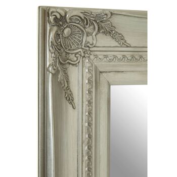 Baroque Rectangular Silver Wall Mirror 4