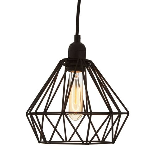 Bartol Black Metal Wire Pendant Light