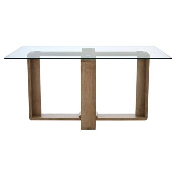 Barton Clear Tempered Glass Dining Table 1