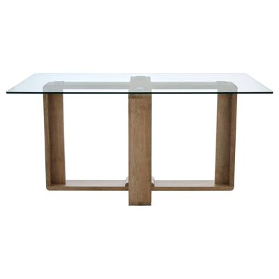Barton Clear Tempered Glass Dining Table