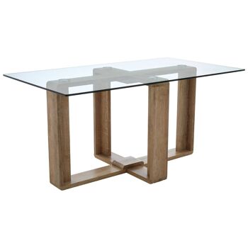 Barton Clear Tempered Glass Dining Table 3