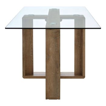 Barton Clear Tempered Glass Dining Table 4