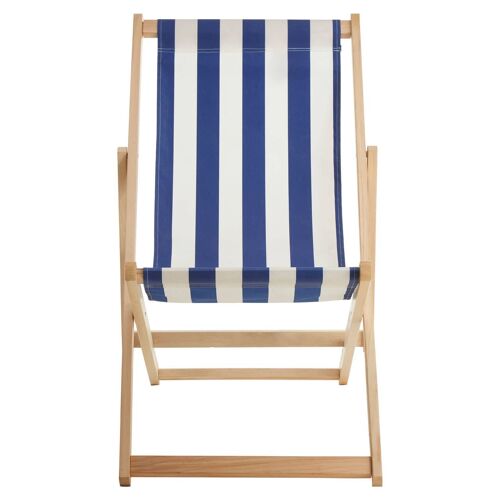 Beauport Navy and White Deck Chair