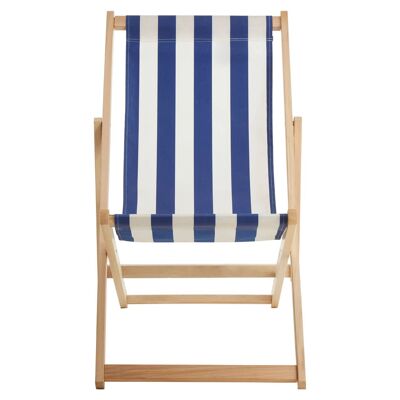 Beauport Navy and White Deck Chair