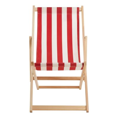 Beauport Red and White Deck Chair