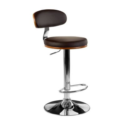 Bentwood Brown Bar Chair with Oval Back