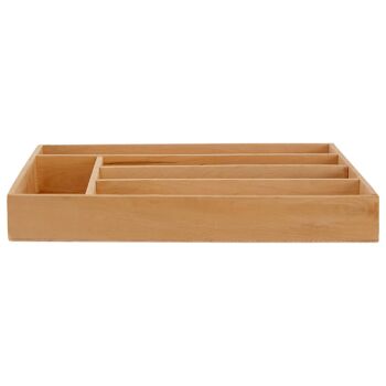 Birch Wood 5 Compartment Cutlery Tray 3
