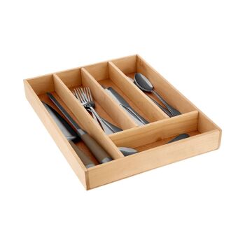 Birch Wood 5 Compartment Cutlery Tray 4