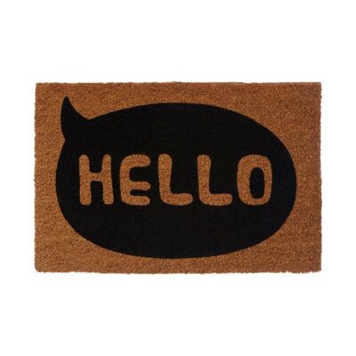 Black / Natural Hello Doormat