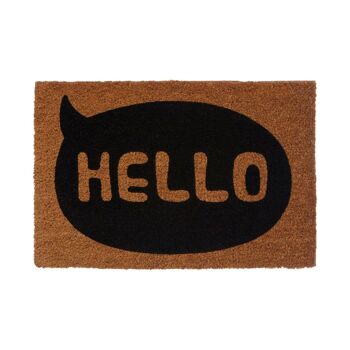 Black / Natural Hello Doormat 1