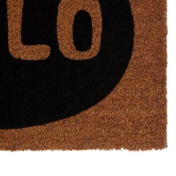 Black / Natural Hello Doormat 10
