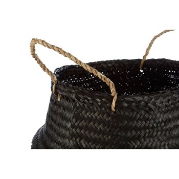 Black / Silver Medium Seagrass Basket 4