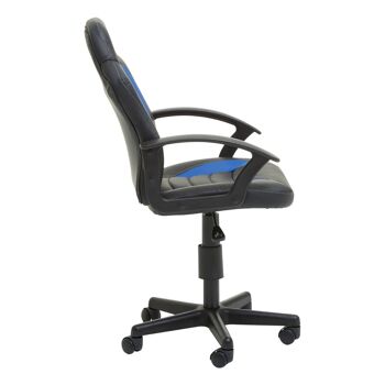 Black and Blue PU Home Office Chair 9