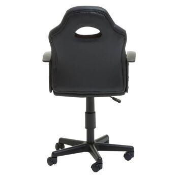 Black and Blue PU Home Office Chair 10