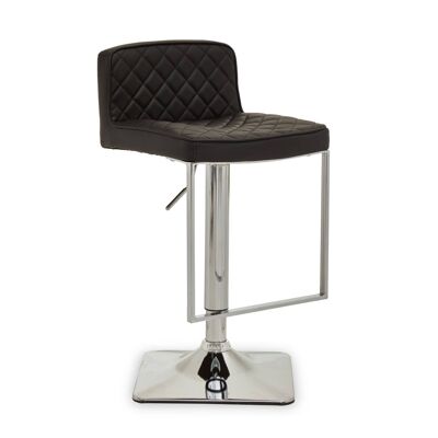 Black And Gold Bar Stool With Square Base 1
