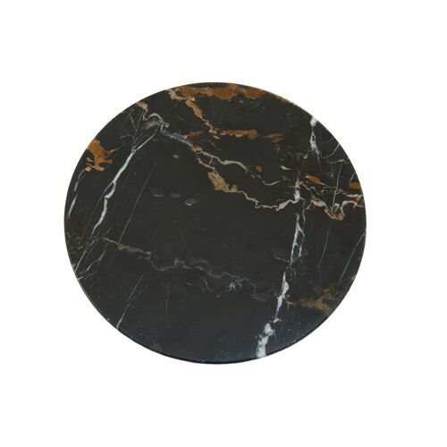 Black and Gold Marble Round Chopping Board