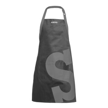 Black and Grey Logo Sorted Apron 2