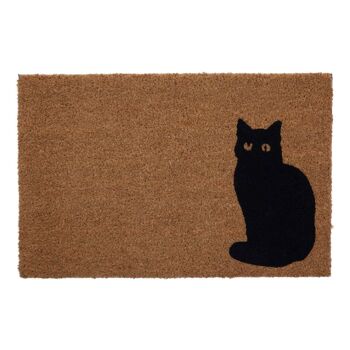 Black Cat Doormat 1