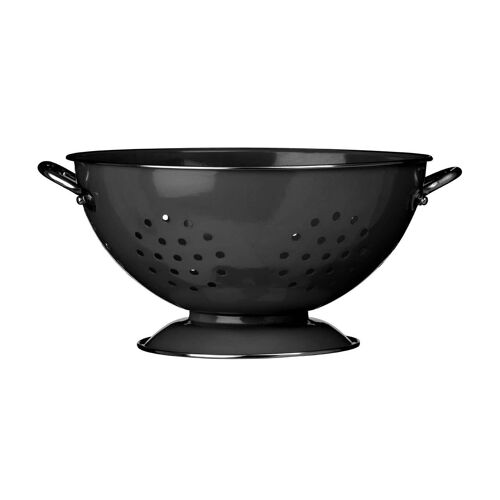 Black Enamel Colander