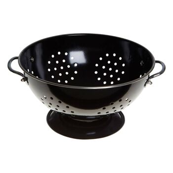 Black Enamel Colander 8