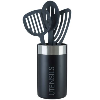 Black Enamel Utensils Holder 9