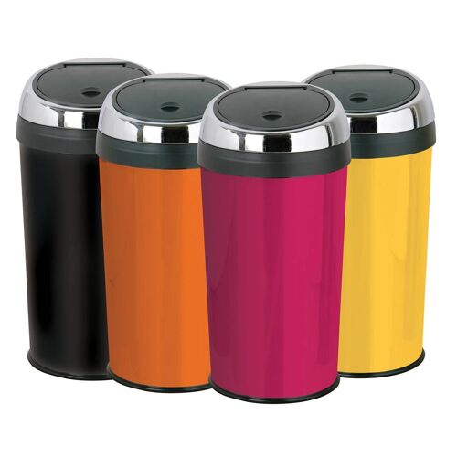 Black Enamel Touch Top Bin - 30 Ltr