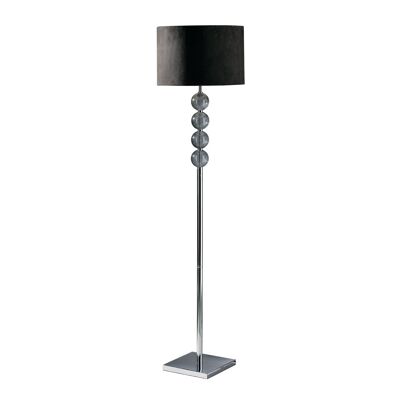 Black Floor Lamp with Chrome Base