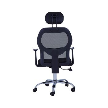 Black Home Office Chair with Black Arms and 5-wheeler Base 5