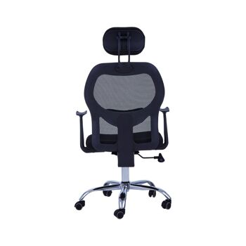 Black Home Office Chair with Black Arms and 5-wheeler Base 10