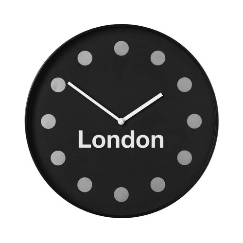 Black London Design Wall Clock