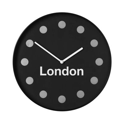 Black London Design Wall Clock
