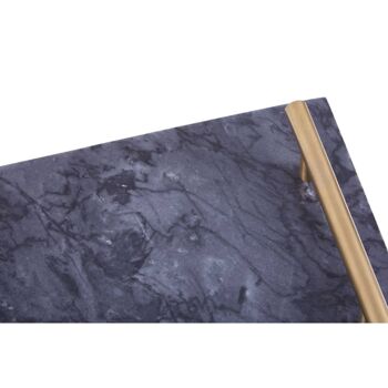 Black Marble Tray with Gold Effect Handles 10