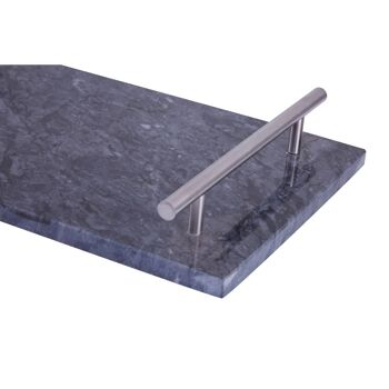 Black Marble Tray with Silver Handles 4