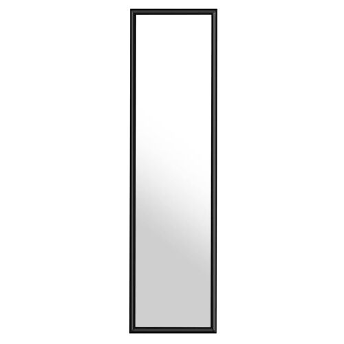 Black Plastic Frame Over Door Mirror
