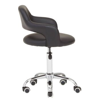Black PU Home Office Chair with Curved Back 9