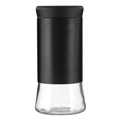 Black Steel Wrap Glass Storage Jar - 1500ml