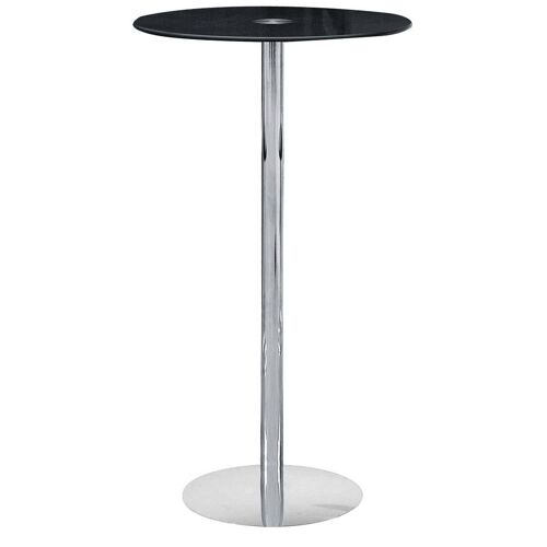 Black Tempered Glass Bar Table