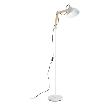 Blair White Wood / Metal Floor Lamp 3