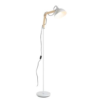 Blair White Wood / Metal Floor Lamp 4