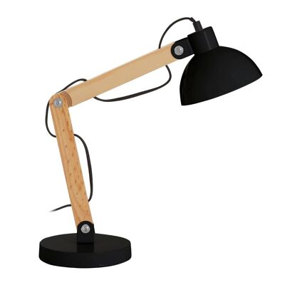 Blake Black Wood Table Lamp