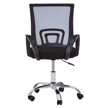 Blue Home Office Chair with Black Arms and 5-wheeler Base 5