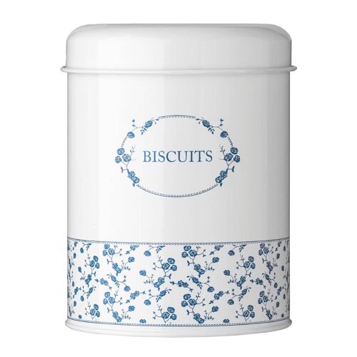 Blue Rose Biscuit Canister