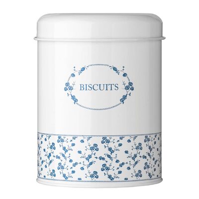 Blue Rose Biscuit Canister