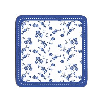 Blue Rose Coasters - Set of 4 2