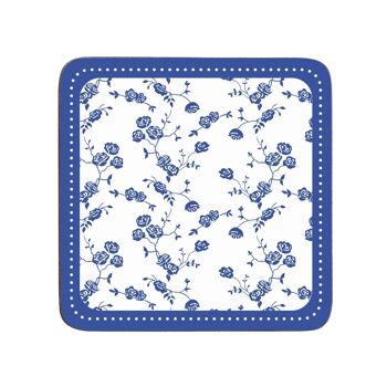 Blue Rose Coasters - Set of 4 6