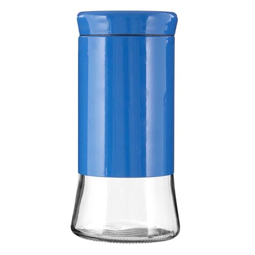Blue Steel Wrap Glass Storage Jar - 1500ml