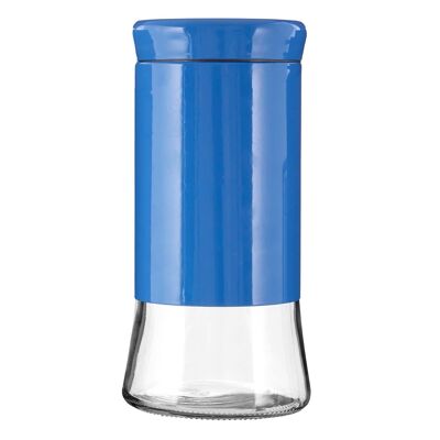 Blue Steel Wrap Glass Storage Jar - 1500ml