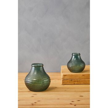 Bolla Large Green Glass Vase 3