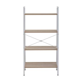Bradbury Four Tier Natural Oak Veneer Ladder Shelf Unit 5