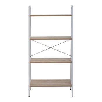 Bradbury Four Tier Natural Oak Veneer Ladder Shelf Unit 8